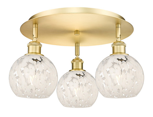 Ballston Three Light Semi-Flush Mount in Satin Gold (405|516-3C-SG-G1216-6WM)