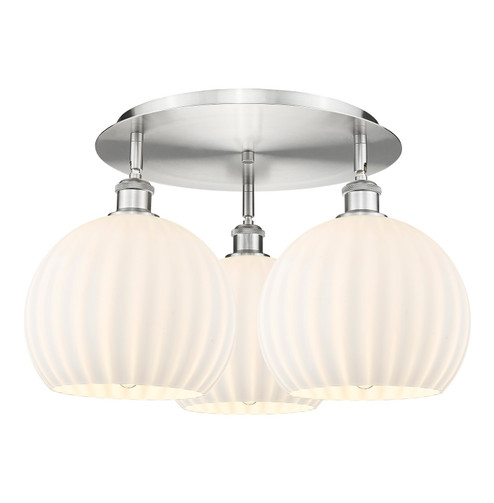 Ballston Three Light Semi-Flush Mount in Oil Rubbed Bronze (405|516-3C-OB-G124-10)