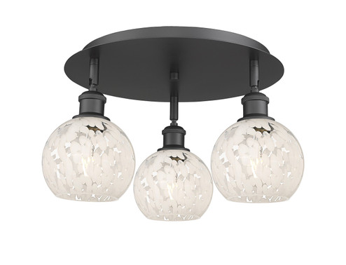 Ballston Three Light Semi-Flush Mount in Matte Black (405|516-3C-BK-G1216-6WM)
