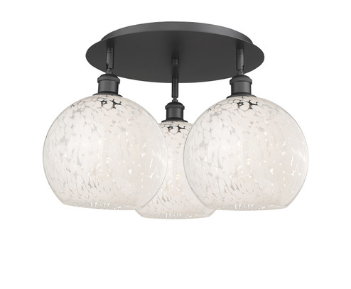 Ballston Three Light Semi-Flush Mount in Matte Black (405|516-3C-BK-G1216-10WM)