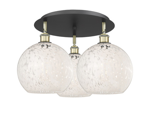 Ballston Three Light Semi-Flush Mount in Black Antique Brass (405|516-3C-BAB-G1216-10WM)