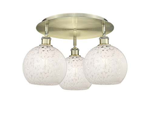 Ballston Three Light Semi-Flush Mount in Antique Brass (405|516-3C-AB-G1216-8WM)