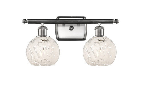 Ballston Two Light Bath Vanity in Brushed Satin Nickel (405|516-2W-SN-G1216-6WM)
