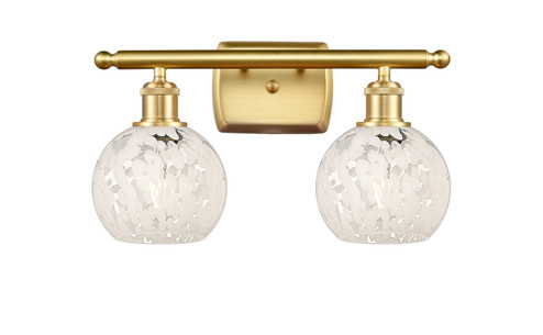 Ballston Two Light Bath Vanity in Satin Gold (405|516-2W-SG-G1216-6WM)