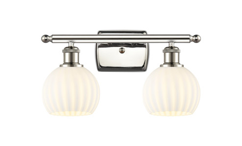 Ballston Two Light Bath Vanity in Polished Nickel (405|516-2W-PN-G1217-6WV)