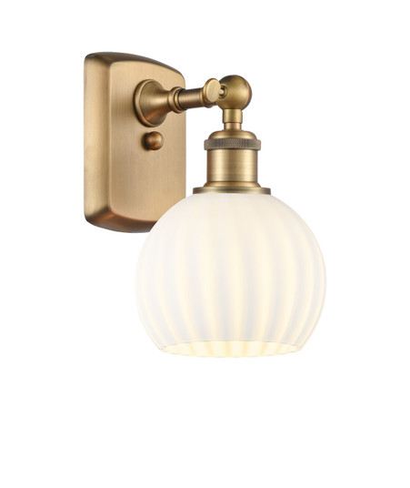 Ballston One Light Wall Sconce in Brushed Brass (405|516-1W-BB-G1217-6WV)