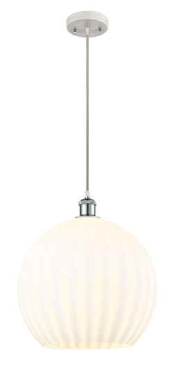 Ballston LED Pendant in White Polished Chrome (405|516-1P-WPC-G1217-14WV)