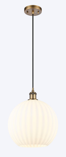 Ballston One Light Mini Pendant in Brushed Brass (405|516-1P-BB-G1217-12WV)