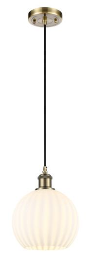 Ballston One Light Mini Pendant in Antique Brass (405|516-1P-AB-G1217-8WV)