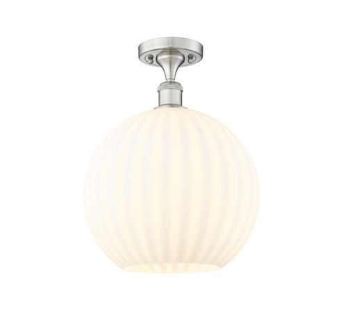 Ballston One Light Semi-Flush Mount in Brushed Satin Nickel (405|516-1C-SN-G1217-12WV)