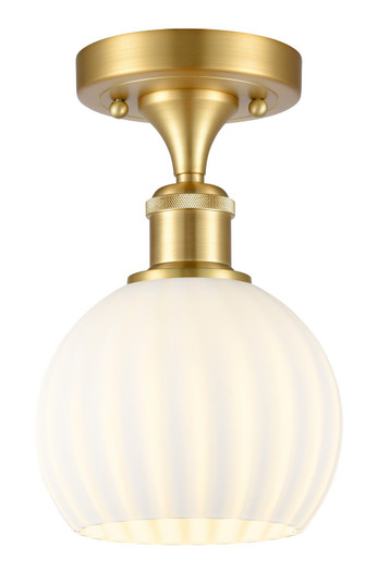 Ballston One Light Semi-Flush Mount in Satin Gold (405|516-1C-SG-G1217-6WV)