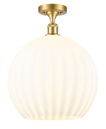Ballston One Light Semi-Flush Mount in Satin Gold (405|516-1C-SG-G1217-14WV)
