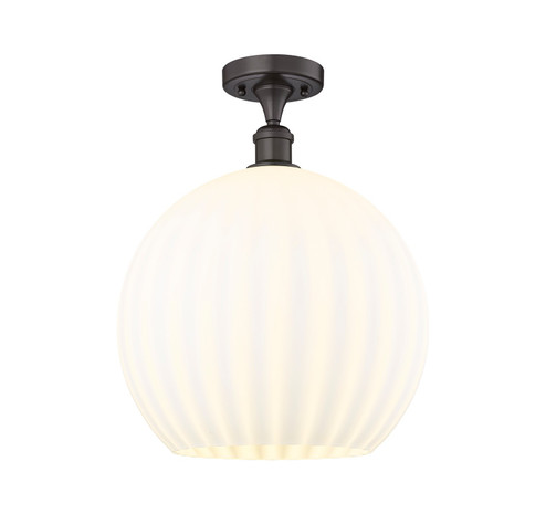 Ballston One Light Semi-Flush Mount in Oil Rubbed Bronze (405|516-1C-OB-G1217-14WV)
