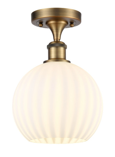 Ballston One Light Semi-Flush Mount in Brushed Brass (405|516-1C-BB-G1217-8WV)