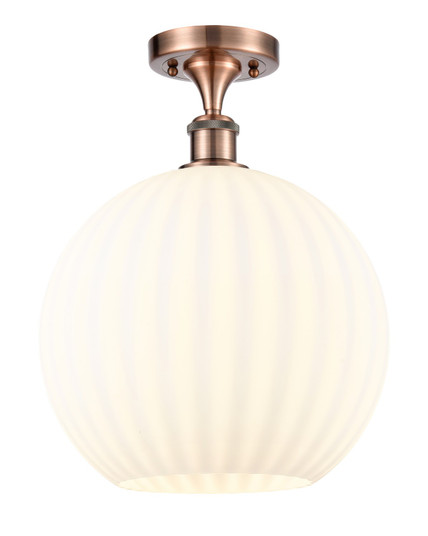 Ballston One Light Semi-Flush Mount in Antique Copper (405|516-1C-AC-G1217-12WV)