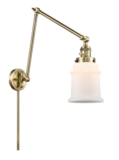 Franklin Restoration One Light Swing Arm in Antique Brass (405|238-AB-G181)