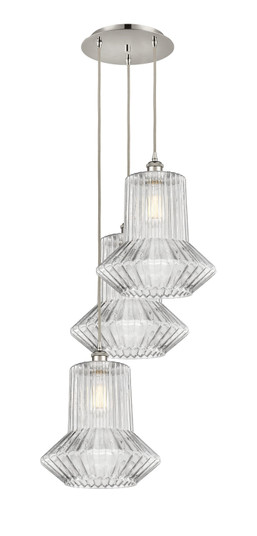 Ballston Three Light Pendant in Brushed Satin Nickel (405|113B-3P-SN-G212)
