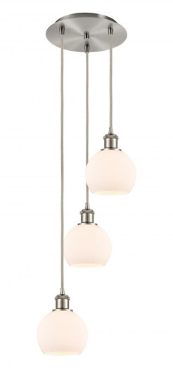 Ballston Three Light Pendant in Brushed Satin Nickel (405|113B-3P-SN-G1216-8WM)