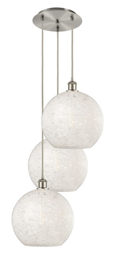 Ballston Three Light Pendant in Brushed Satin Nickel (405|113B-3P-SN-G1216-12WM)