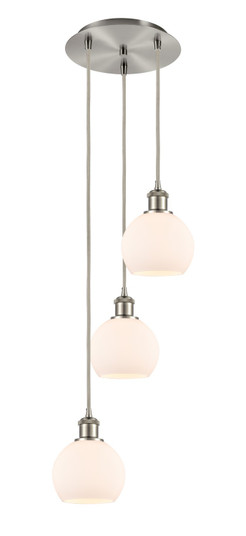 Ballston Three Light Pendant in Brushed Satin Nickel (405|113B-3P-SN-G121-6)