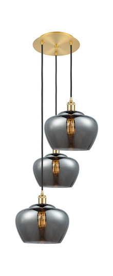 Ballston Three Light Pendant in Satin Gold (405|113B-3P-SG-G93-L)