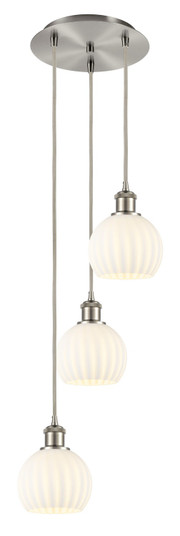Ballston Three Light Pendant in Polished Nickel (405|113B-3P-PN-G122C-6CL)