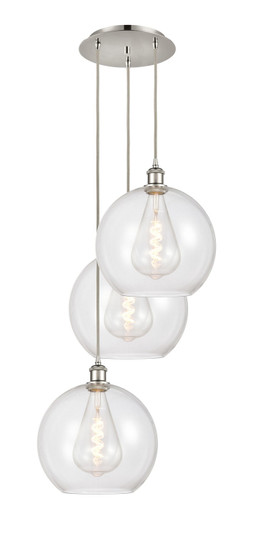 Ballston Three Light Pendant in Polished Nickel (405|113B-3P-PN-G122-12)