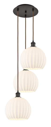 Ballston Three Light Pendant in Oil Rubbed Bronze (405|113B-3P-OB-G1217-10WV)