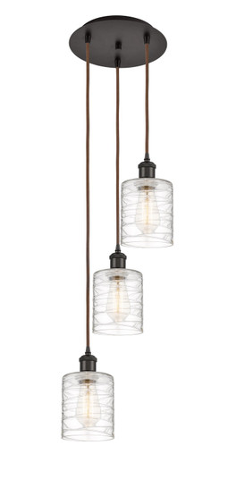 Ballston LED Pendant in Oil Rubbed Bronze (405|113B-3P-OB-G1113)