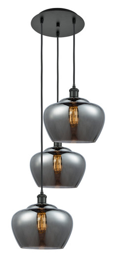 Ballston Three Light Pendant in Matte Black (405|113B-3P-BK-G93-L)
