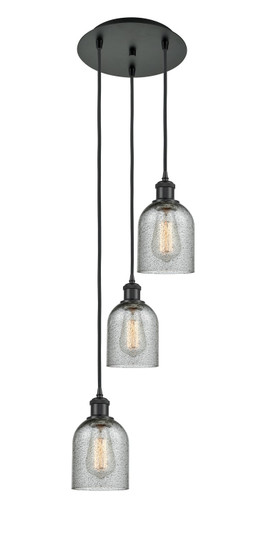 Ballston Three Light Pendant in Matte Black (405|113B-3P-BK-G257)