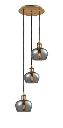 Ballston Three Light Pendant in Brushed Brass (405|113B-3P-BB-G93)