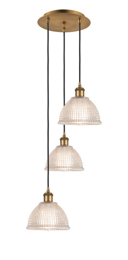 Ballston Three Light Pendant in Brushed Brass (405|113B-3P-BB-G422)