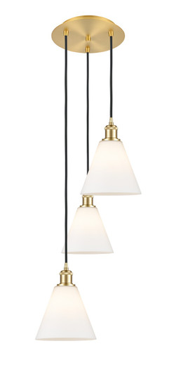 Ballston Three Light Pendant in Black Antique Brass (405|113B-3P-BAB-GBC-81)