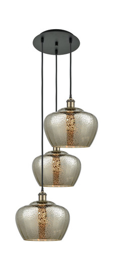 Ballston Three Light Pendant in Black Antique Brass (405|113B-3P-BAB-G96-L)