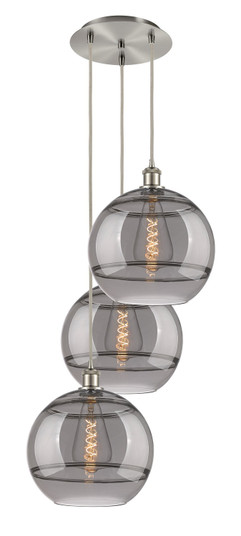 Ballston Three Light Pendant in Black Antique Brass (405|113B-3P-BAB-G556-12SM)