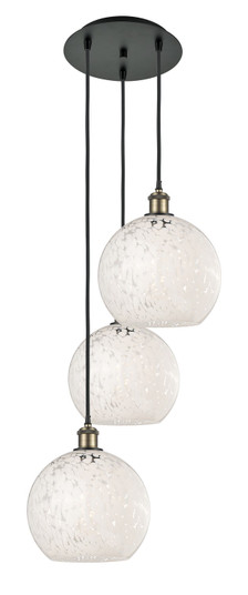 Ballston Three Light Pendant in Black Antique Brass (405|113B-3P-BAB-G1216-10WM)