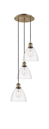 Ballston Three Light Pendant in Antique Brass (405|113B-3P-AB-GBD-752)