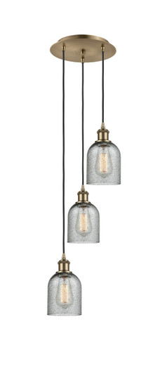 Ballston Three Light Pendant in Antique Brass (405|113B-3P-AB-G257)