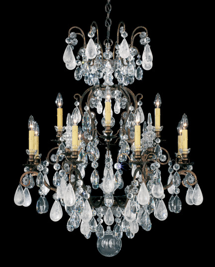 Renaissance Rock Crystal 13 Light Chandelier in Heirloom Bronze (53|3572-76AD)