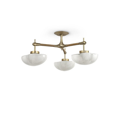 Cicero Three Light Semi Flush Mount in Champagne Brass (515|2963-79)