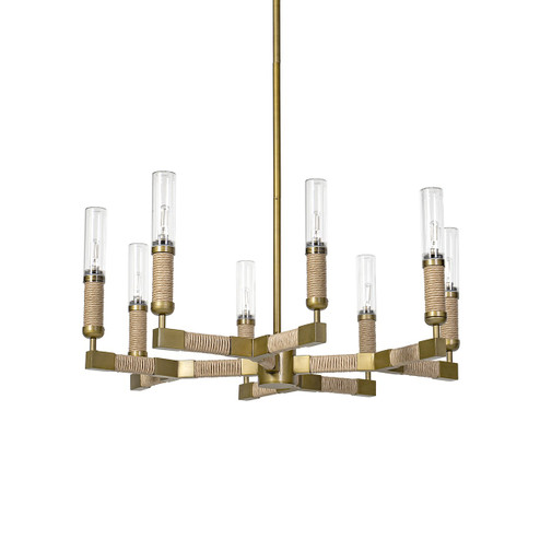Carolina Eight Light Chandelier in Brass Rod (515|2364-79)