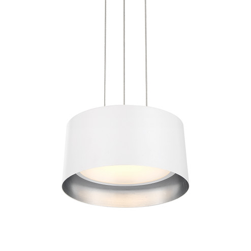 Marimba LED Mini Pendant in Silver Leaf/White (281|PD-52708-SL)