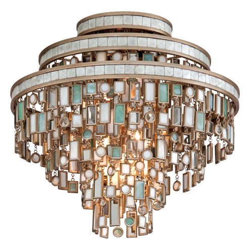 Dolcetti Three Light Semi Flush Mount in Champagne Leaf (68|142-33-CPL)