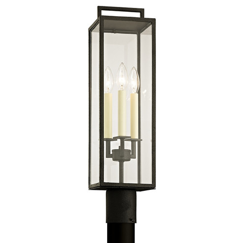 Beckham Three Light Post Lantern in Forged Iron (67|P6385-FOR)
