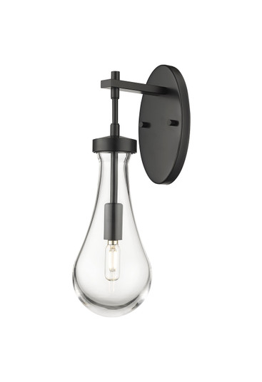 Downtown Urban One Light Wall Sconce in Matte Black (405|451-1W-BK-G451-5CL)