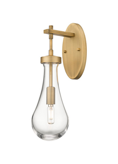 Downtown Urban One Light Wall Sconce in Brushed Brass (405|451-1W-BB-G451-5CL)