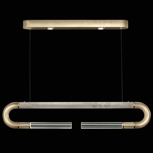 Antonia LED Linear Pendant in Soft Gold Leaf/Brass/Smoke (48|924140-512ST)