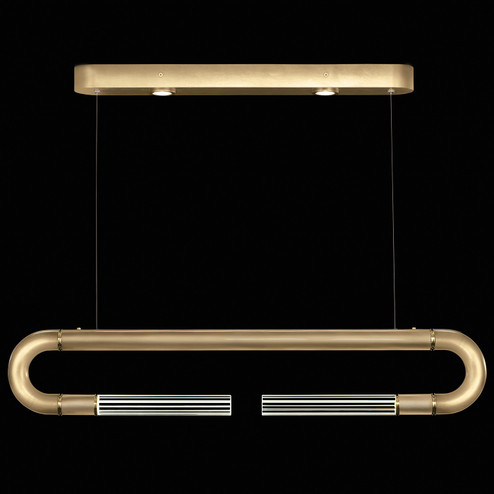 Antonia LED Linear Pendant in Gold Leaf/Brass/No Parchment (48|924140-310ST)