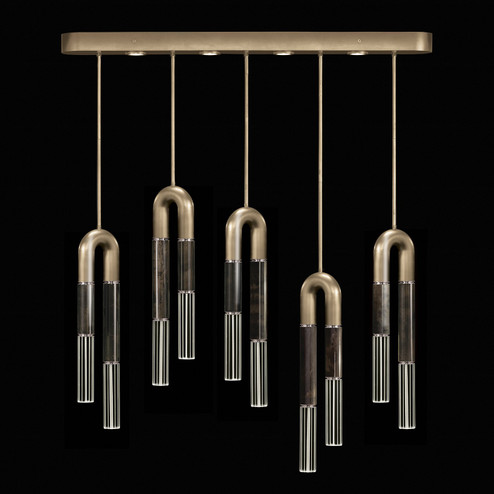 Antonia LED Linear Pendant in Soft Gold Leaf/Nickel/Charcoal (48|923140-521ST)